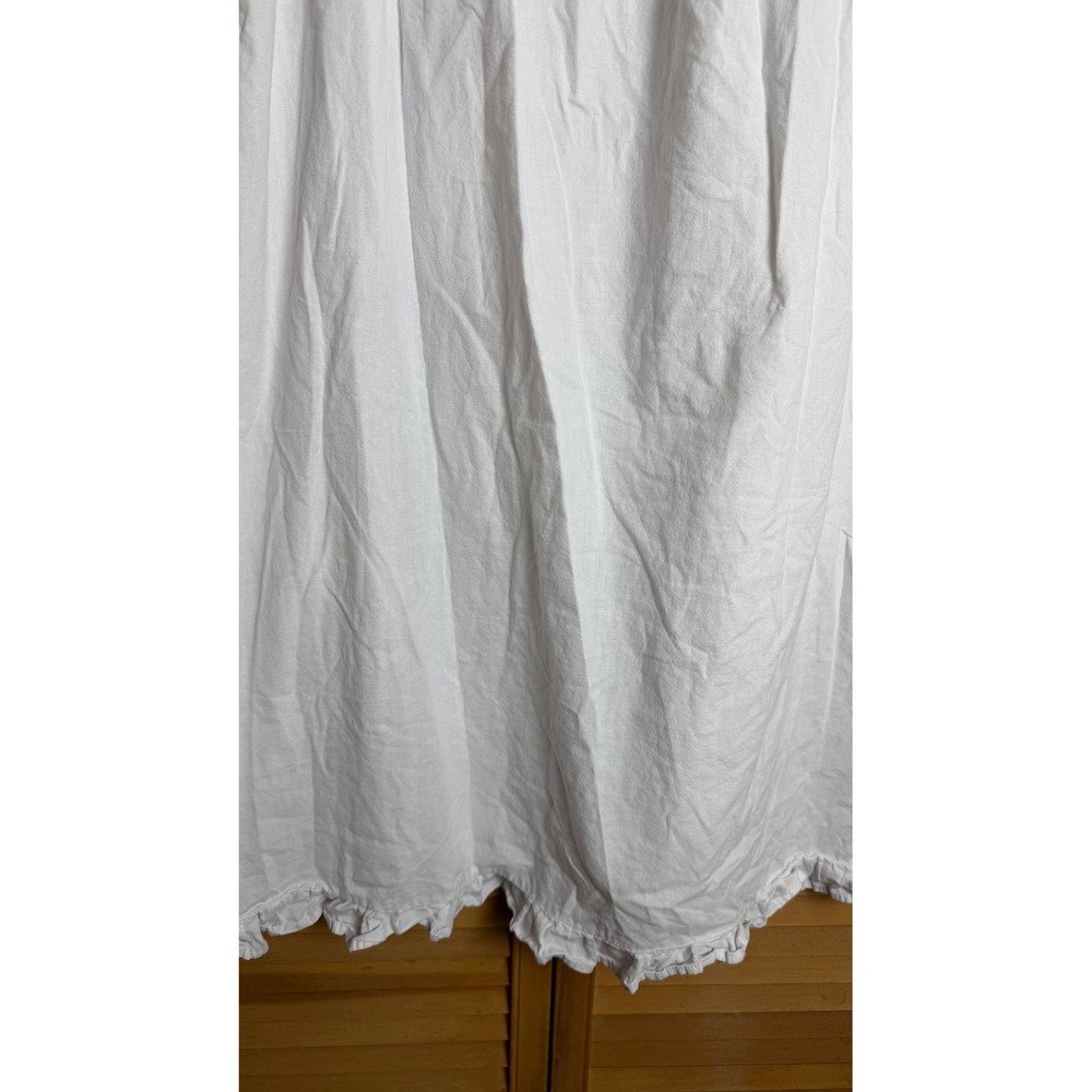 Vtg The 1 for U White Flowy Cotton Prairie Nightgown Cottage Core House Dress M - Picture 12 of 12